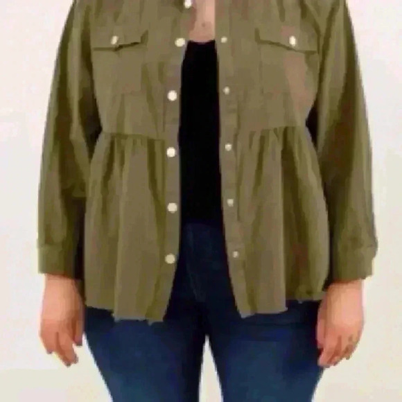 chic soul Womens Sz 2x Cozier Now Jacket, Olive - Picture 8 of 8